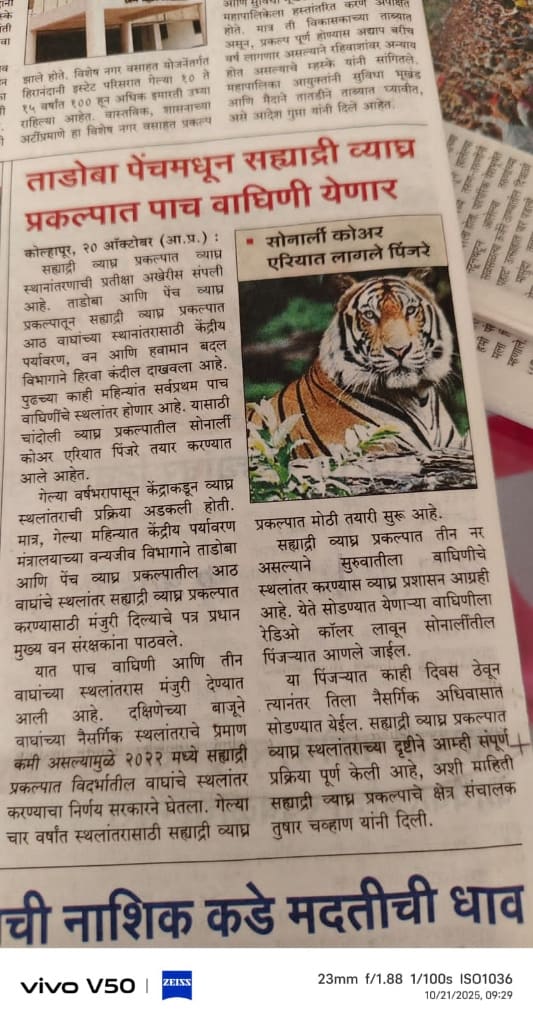 Sahyadri tiger project update